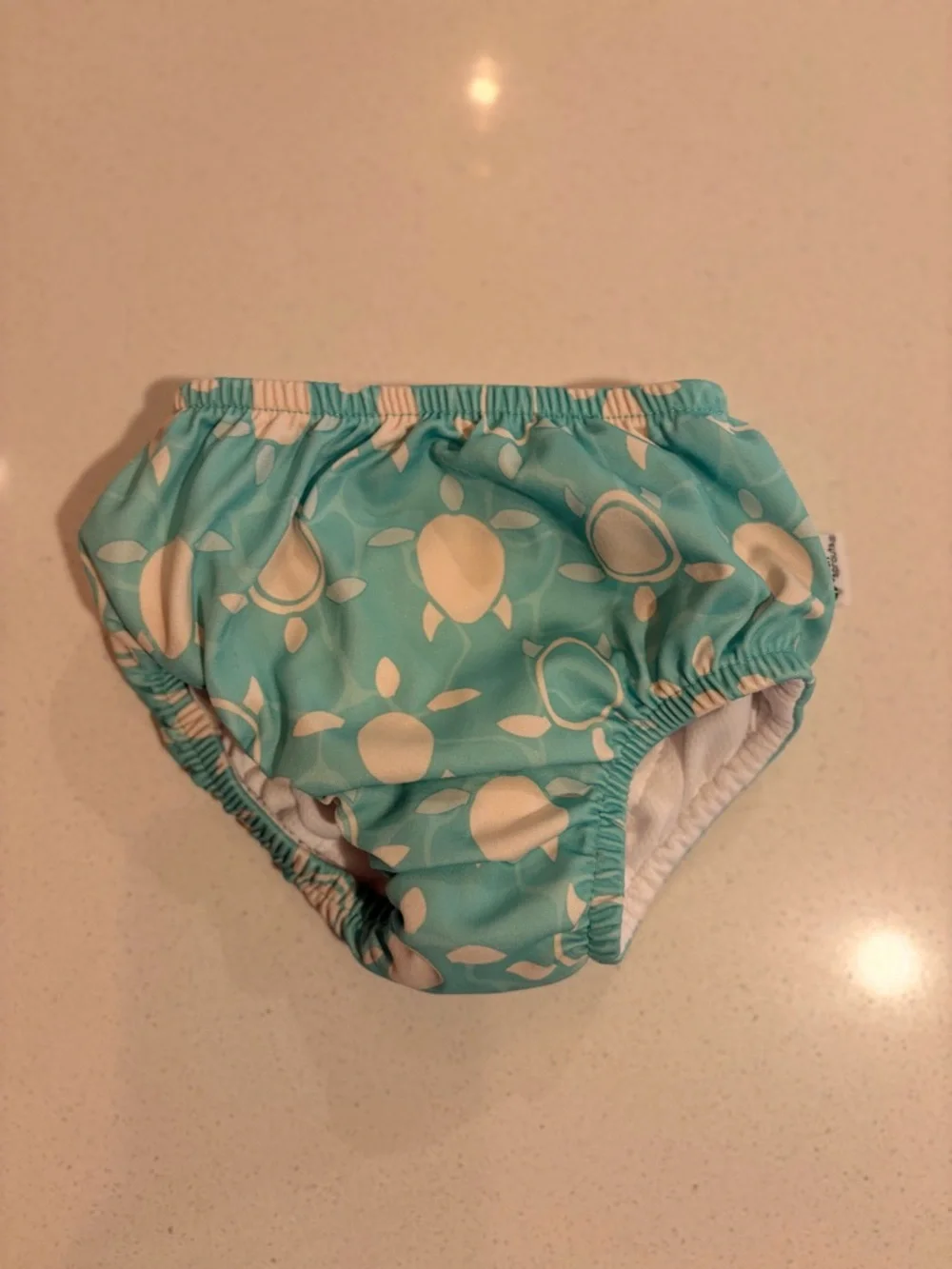 Reusable Kids Swim Diaper - Aqua Turtle Print